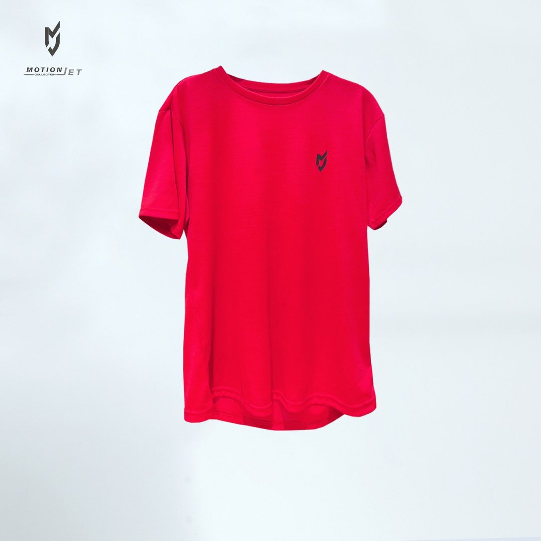 MJC006-MJ 中性版环保抗菌机能运动短袖 (红) S-2XL - 男装运动衣 - 其他材质 红色