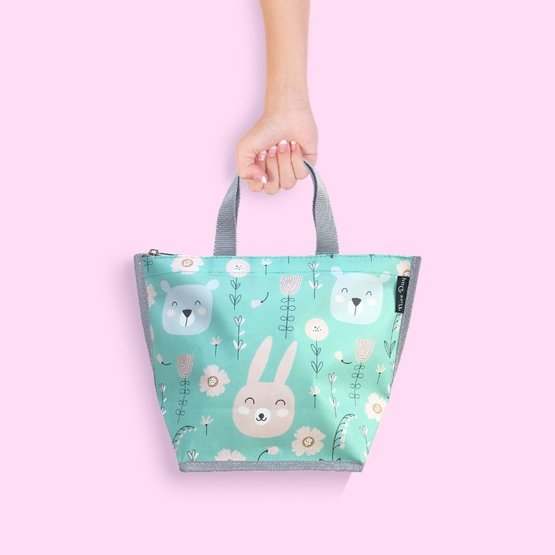 Sunny Bag x Nice Day拉链小提袋-春天(浅蓝绿) - 手提包/手提袋 - 其他材质 绿色