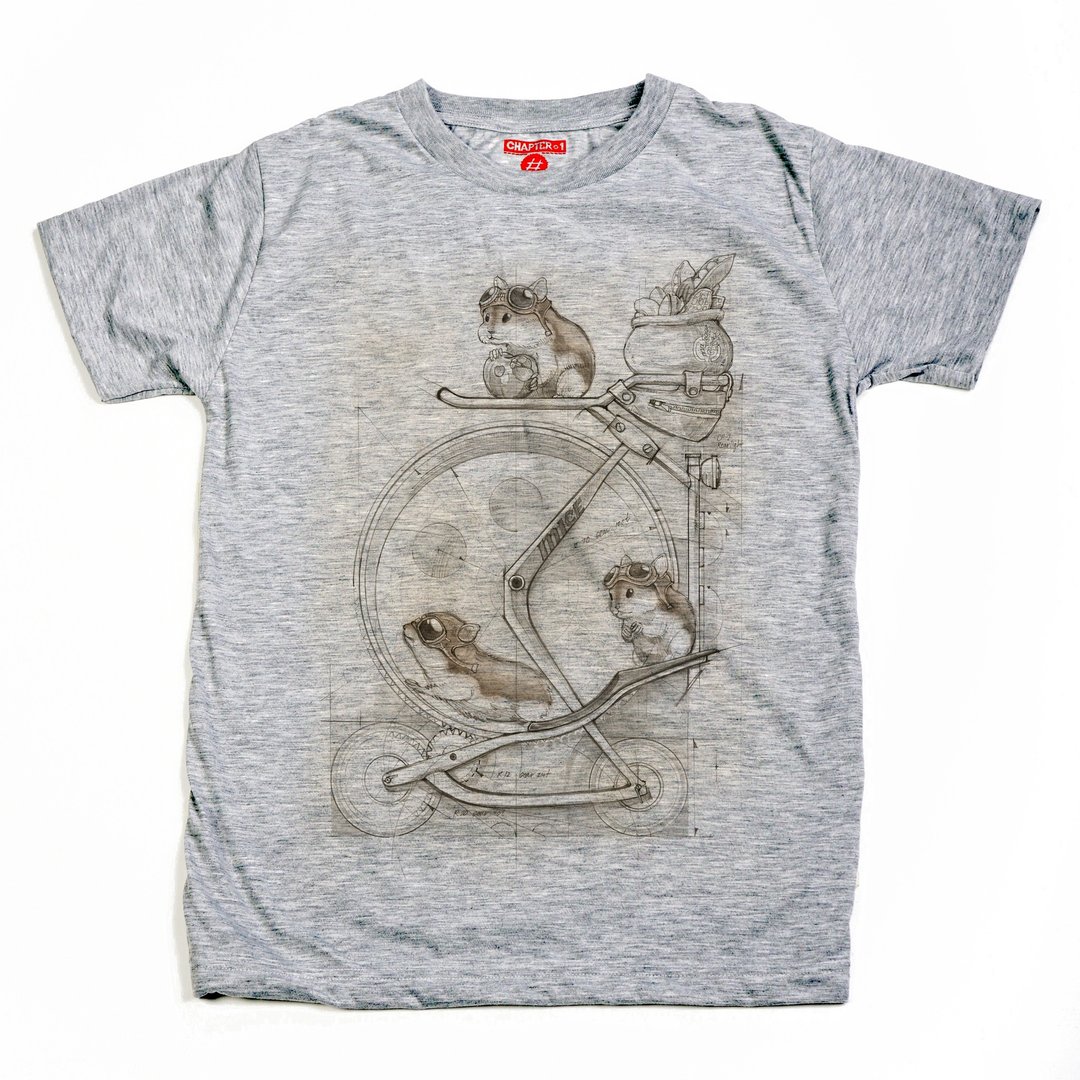 Hamster in cart Chapter One T-shirt - 男装上衣/T 恤 - 棉 白色