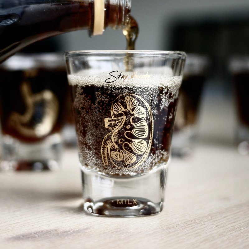 Give it a shot ! 肾脏烈酒杯 - 酒杯/酒器 - 玻璃 金色