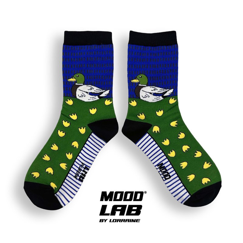MOODLABBYLORRAINE | DUCK 袜子 - 袜子 - 棉．麻 蓝色