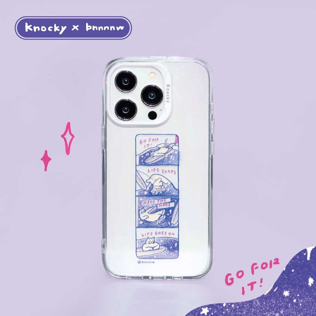 黑白小姐 联名款 | iPhone 13/14/15 系列 透亮手机保护壳 - 手机壳/手机套 - 其他材质 紫色