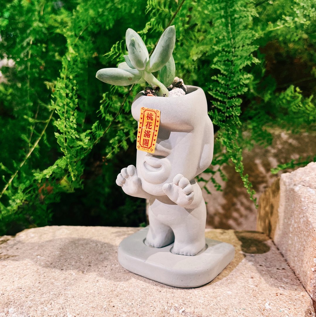 【送礼】僵尸摩艾 - 僵尸抓抓 扩香石 交换礼物 - 香薰/精油/线香 - 水泥 灰色