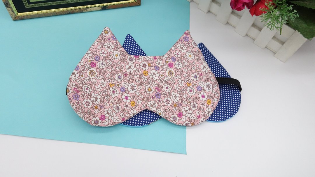 小白花睡眠眼罩附束口收纳袋 sleep mask *SK* - 眼罩 - 纸 粉红色