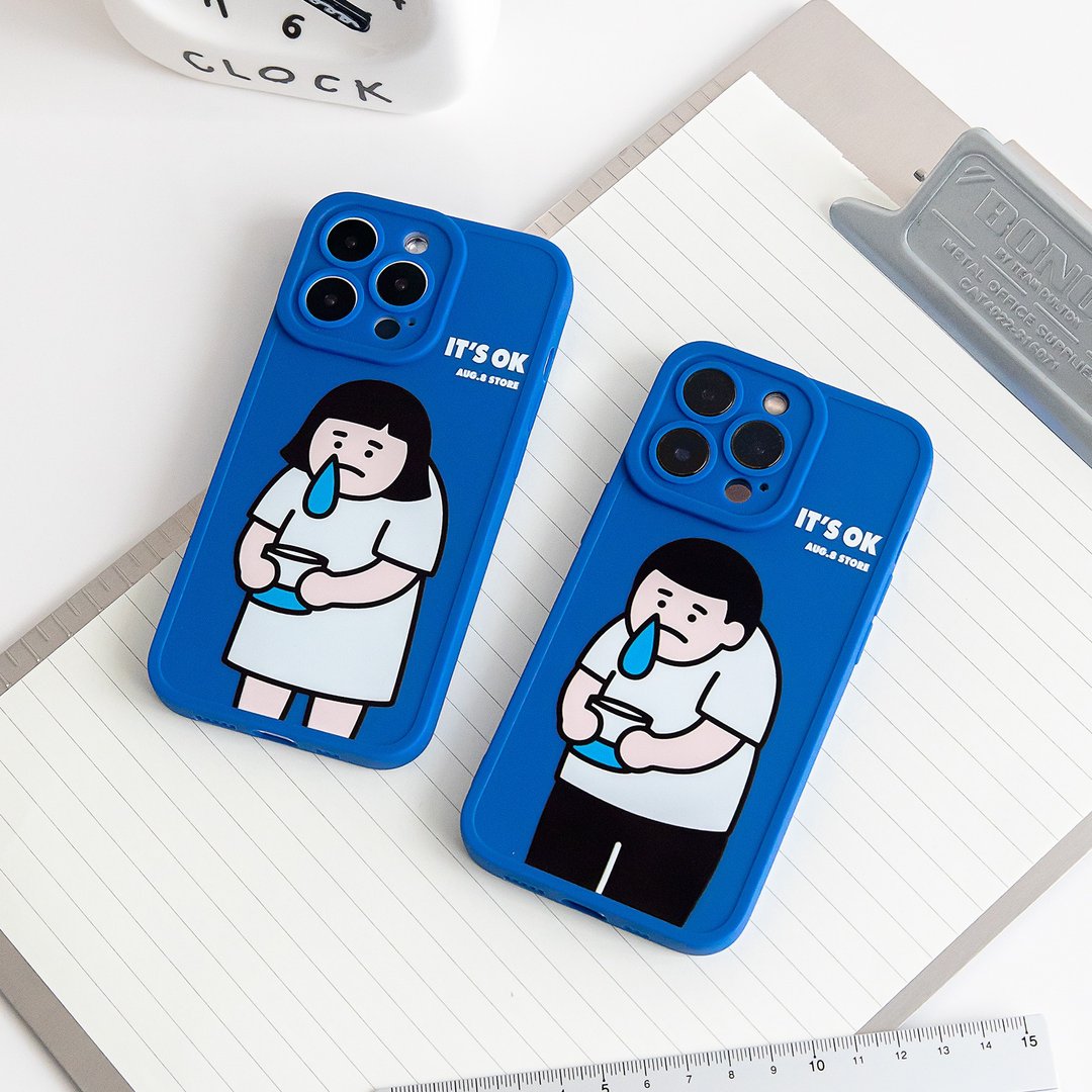 AUG8 STORE 允许落泪iPhone手机壳 蓝色硅胶保护套 雾面软壳 - 手机壳/手机套 - 塑料 