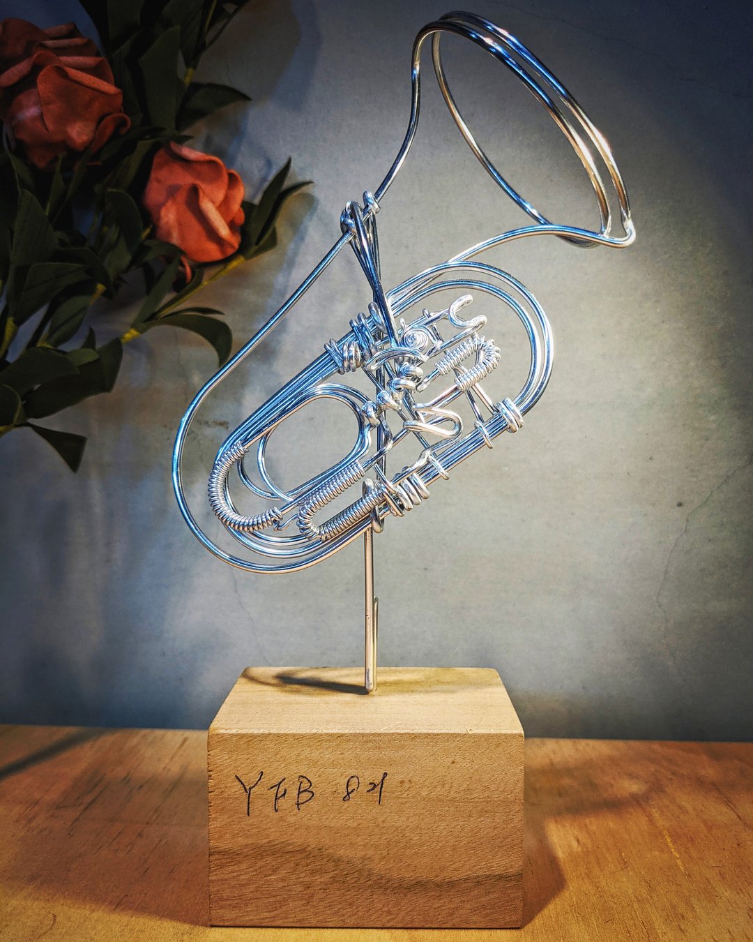 Wire lover 台湾手作铝线职人 中型摆饰活塞低音号YFB 821 - 摆饰 - 铝合金 