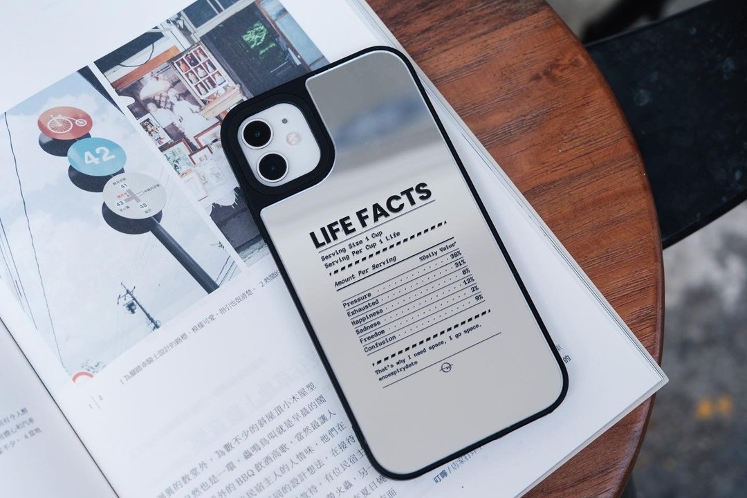 镜面款 LIFE FACTS成份表 防摔手机殻 IPhone Case - 手机壳/手机套 - 塑料 