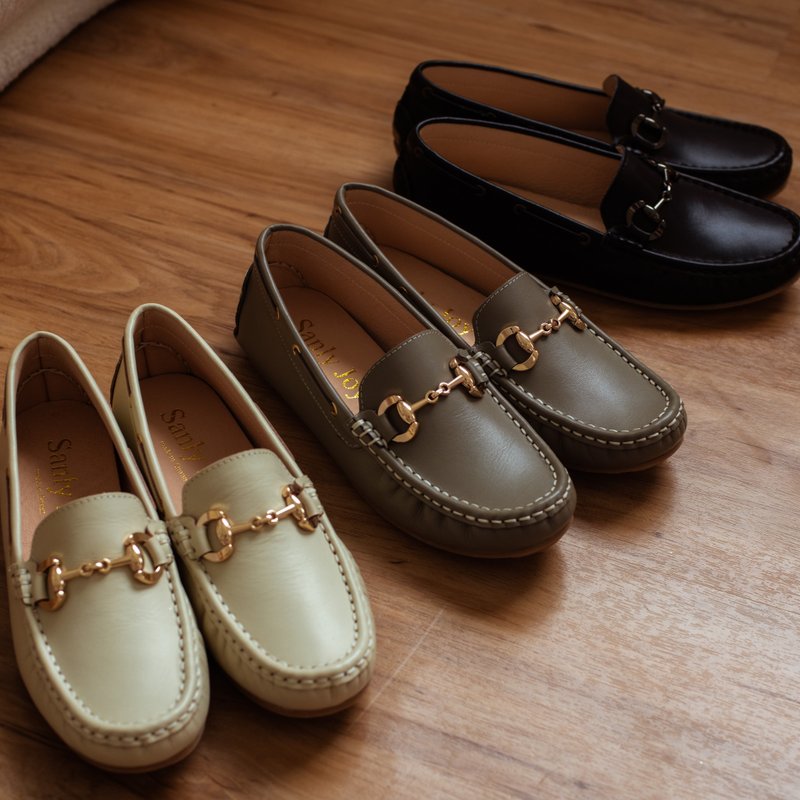 莫卡辛 马蹄扣懒人鞋 - 女款牛津鞋/乐福鞋 - 真皮 多色