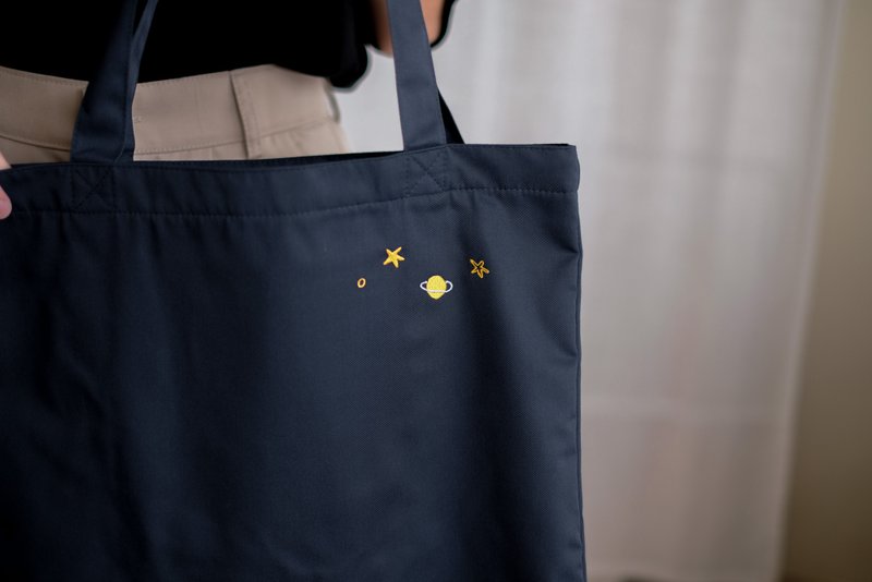 棉质刺绣购物肩背袋 - 手提包/手提袋 - 棉．麻 多色