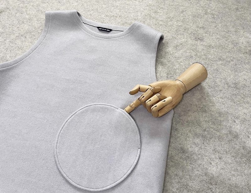 Circle 1%的灰 背心 - 女装背心 - 聚酯纤维 灰色