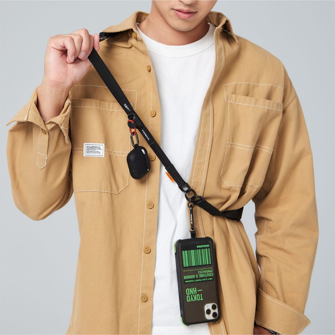 Fidlock 磁吸多工手机扁挂绳 独家设计 手机背带 - 挂绳/吊绳 - 尼龙 黑色