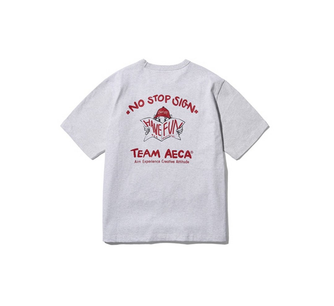 AECA Team Work Half Sleeve复古画报短袖上衣 - 男装上衣/T 恤 - 其他材质 多色