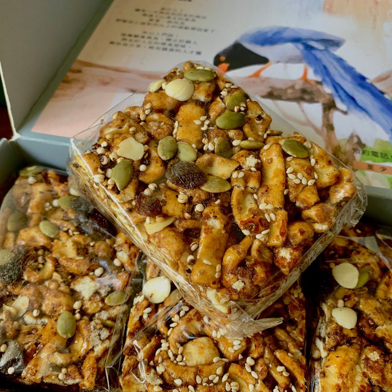 【隽荖厨房】 中秋节礼盒预购活力补给黑糖坚果沙琪玛 - 零食/点心 - 新鲜食材 绿色