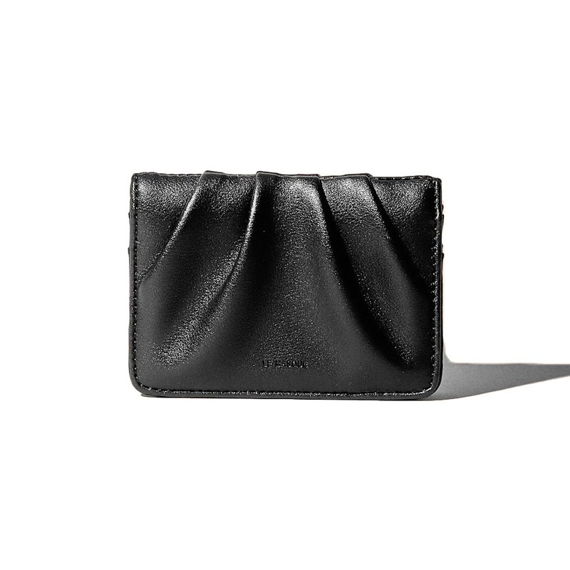 DOUGH 柔软卡夹式长夹 黑色 - 皮夹/钱包 - 真皮 黑色