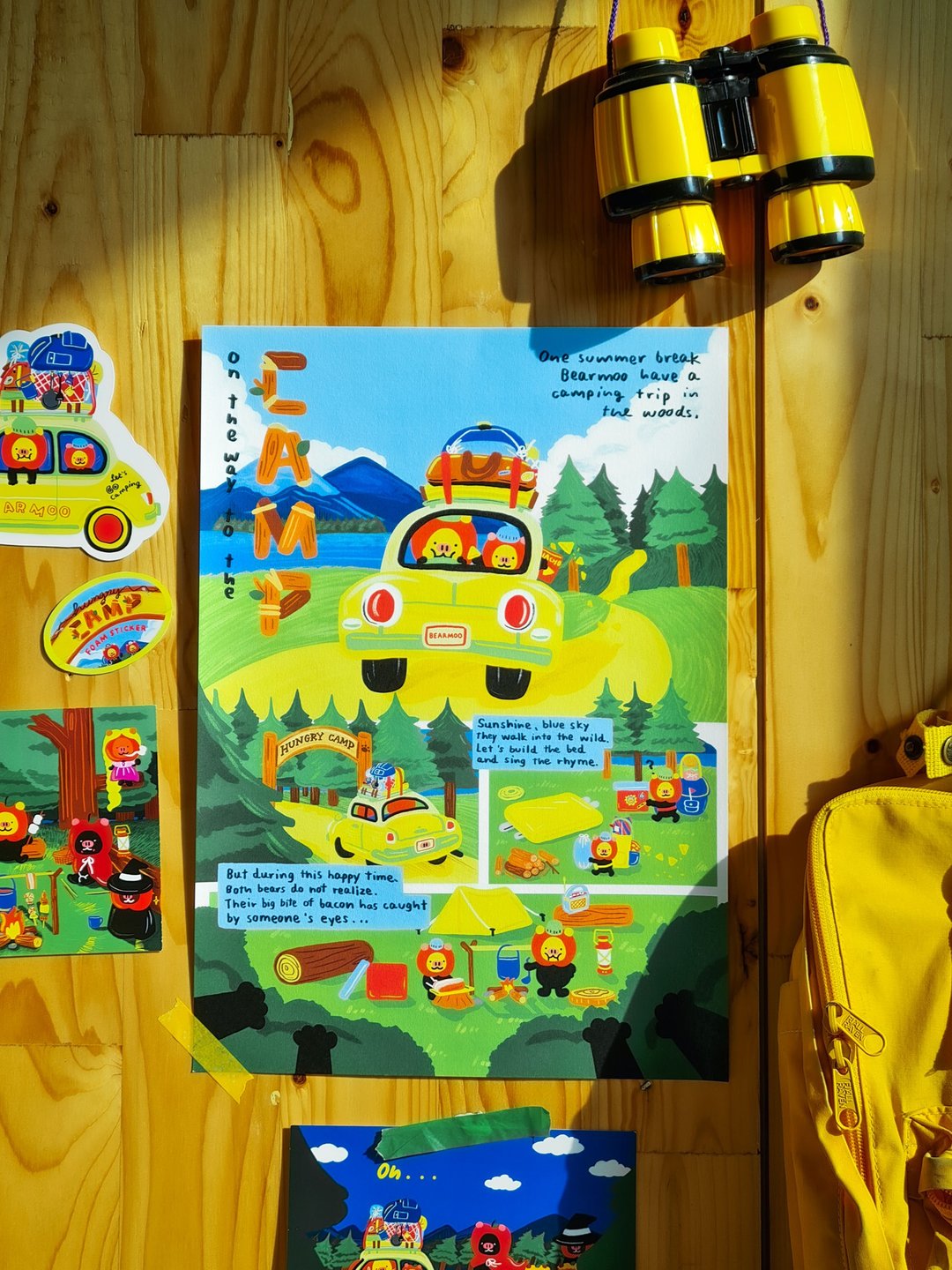 Bearmoo Hungry Camp Poster - 海报/装饰画/版画 - 纸 多色