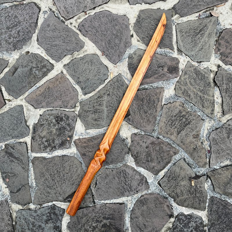 我贩剑　妖刀　卫津銮　艺术木刀　收藏木刀　日本刀　魔剑 - 摆饰 - 木头 橘色