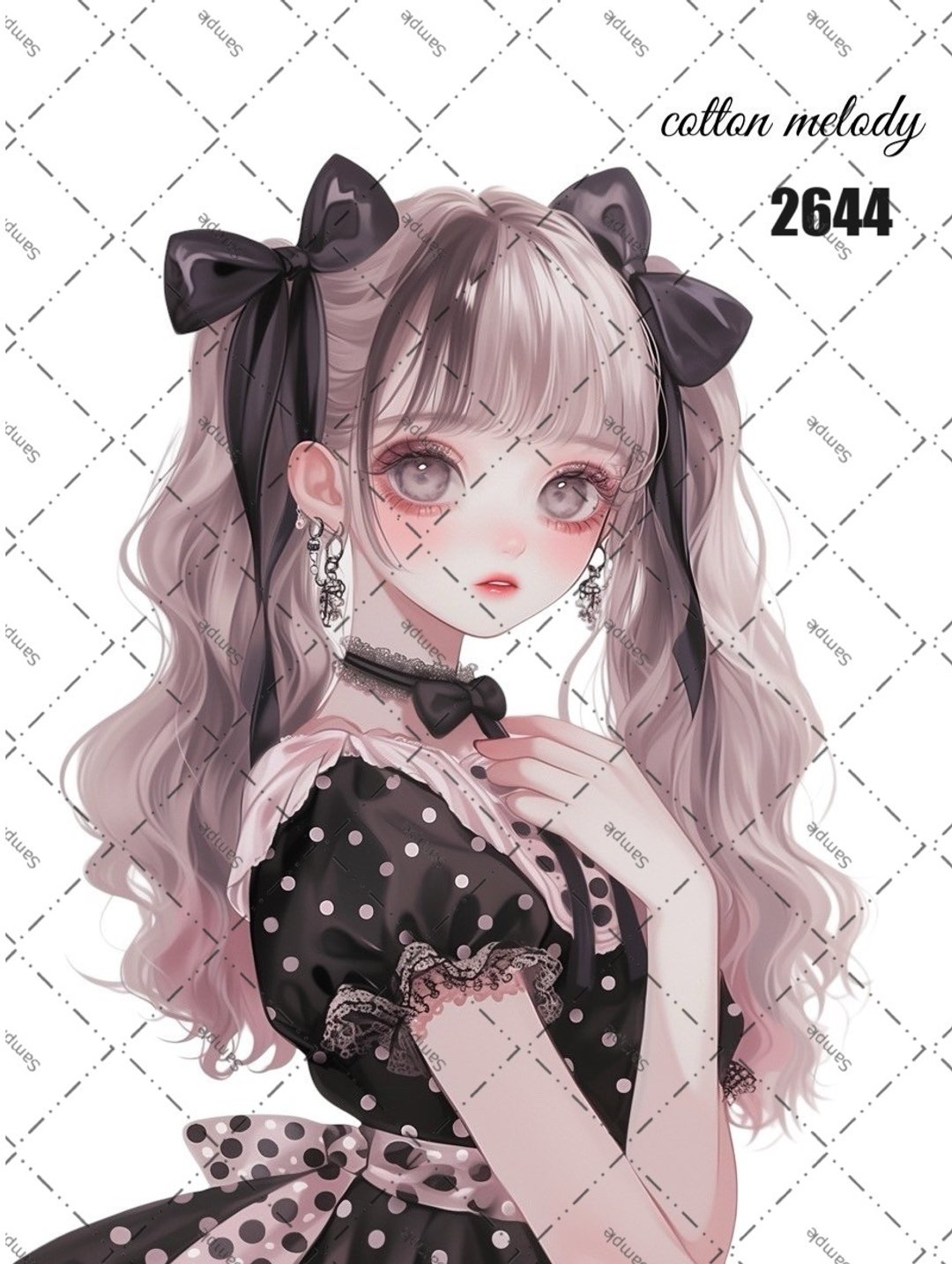original sticker no.2644 人物贴纸 原创贴纸 原创人物贴纸 装饰贴纸 cotton melody - 贴纸 - 纸 