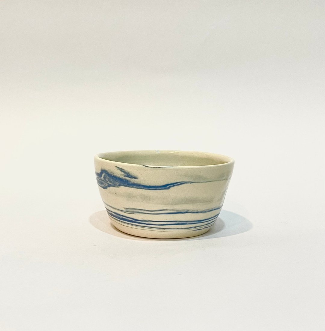 【物喜工作室】绞胎蓝小杯 - 花瓶/陶器 - 陶 蓝色