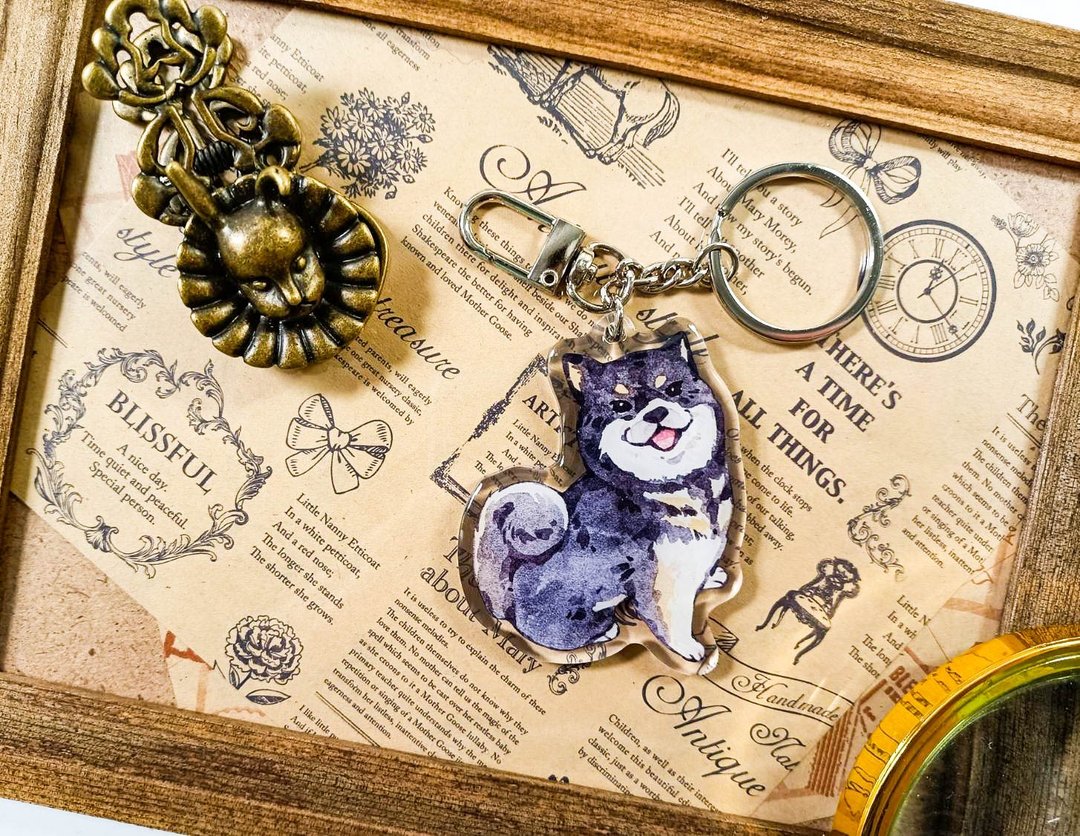 KR519可愛吊飾cute pendant_柴犬Shiba Inu.N/ 晶透吊飾_鑰匙圈 - 钥匙链/钥匙包 - 塑料 多色