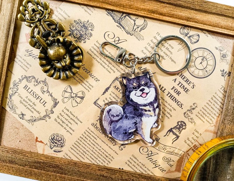 KR519可愛吊飾cute pendant_柴犬Shiba Inu.N/ 晶透吊飾_鑰匙圈 - 钥匙链/钥匙包 - 塑料 多色