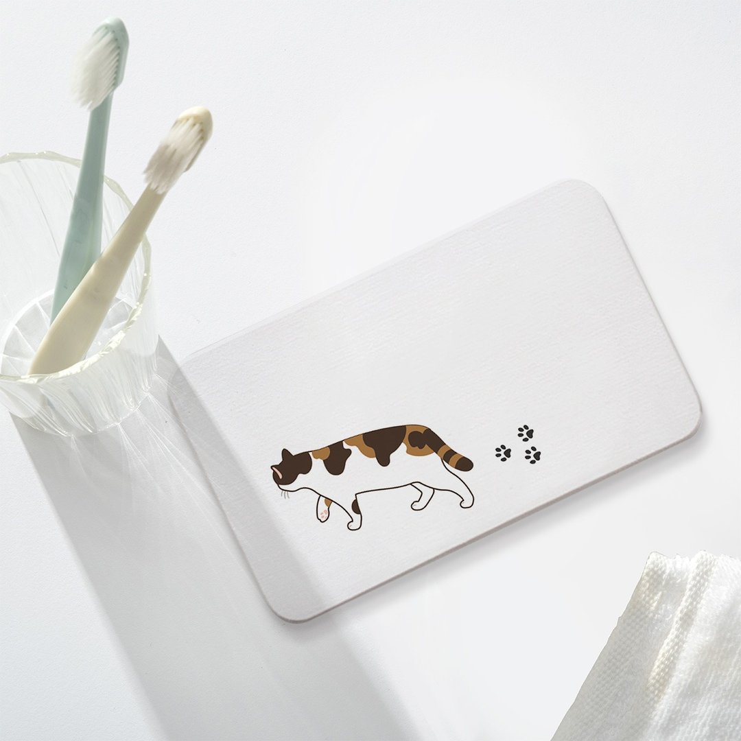 猫猫系列。硅藻土洗漱垫/皂垫 (硬式) - 卫浴用品 - 其他材质 