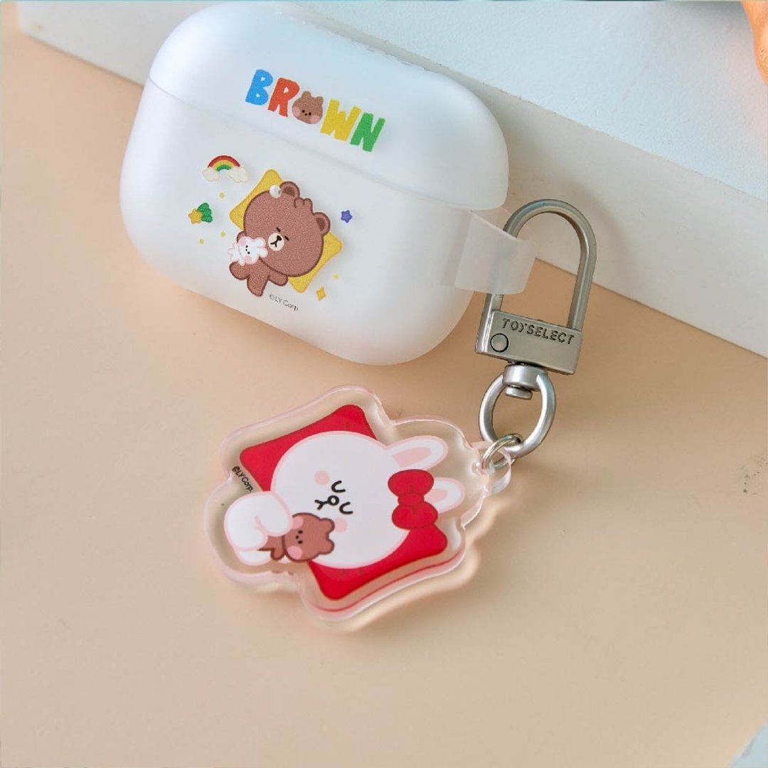 LINE FRIENDS MINI-兔兔的午睡时光钥匙圈 - 钥匙链/钥匙包 - 压克力 多色