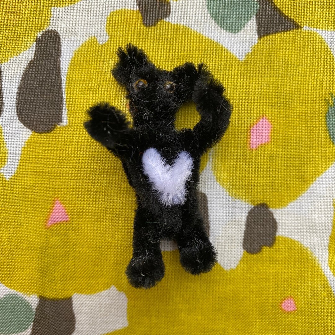 台湾黑小熊 5cm bear -毛根扭扭棒手作/脏萌流浪动物园/モールベ - 其他 - 其他人造纤维 黑色