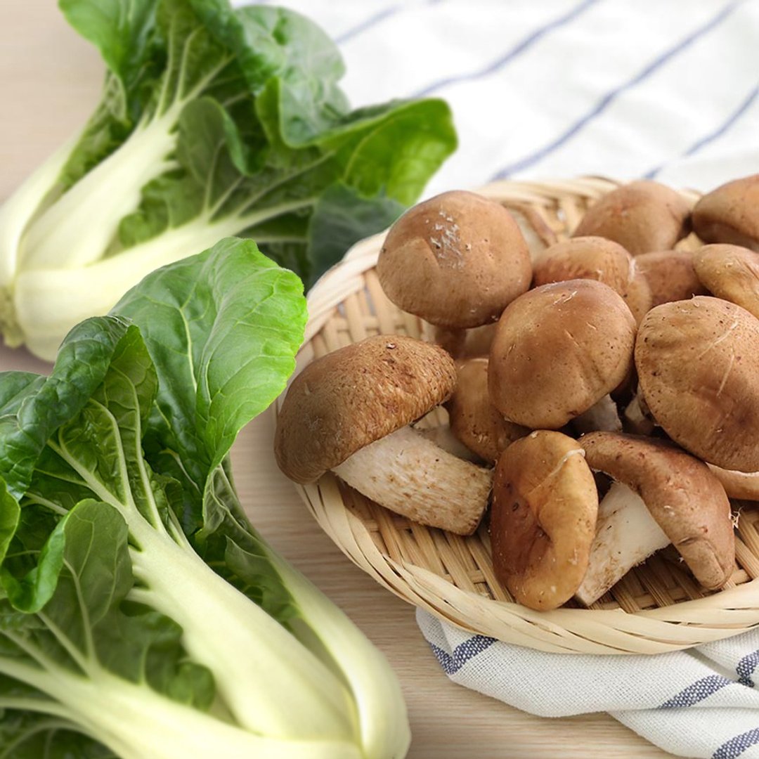 【当白菜遇上鲜菇】牛奶白菜X厚肉香菇 / 宅配 / 不建议生食 - 其他 - 新鲜食材 绿色