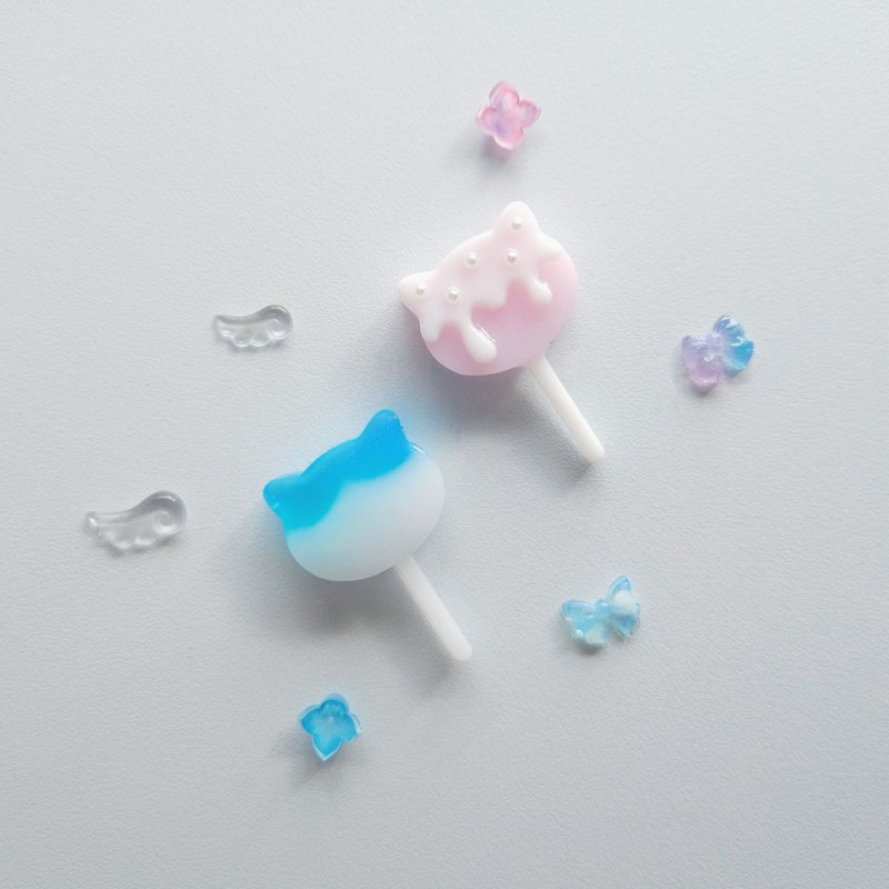 猫猫棒棒糖吊饰 - 吊饰 - 树脂 多色