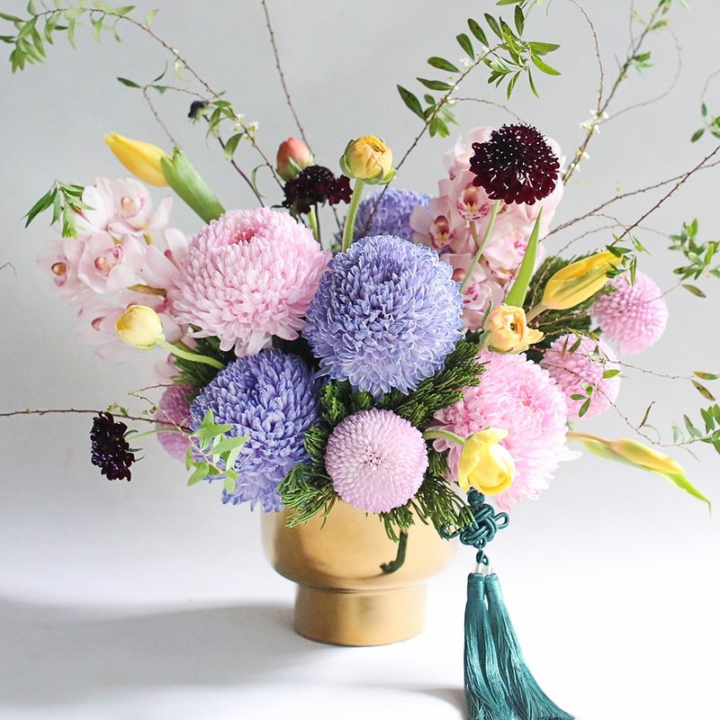 【黛釉】春节盆花/ 双北限定 - 干燥花/捧花 - 植物．花 粉红色