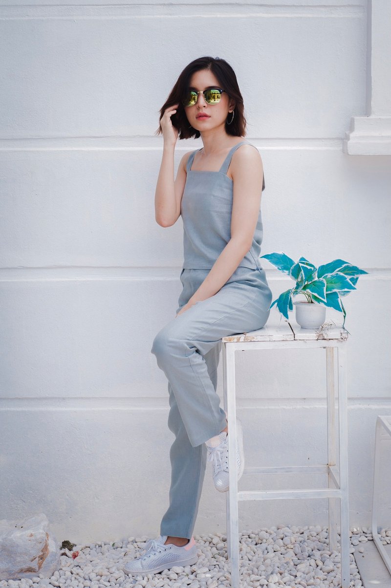 Spaghetti Strap Top - 女装上衣 - 亚麻 