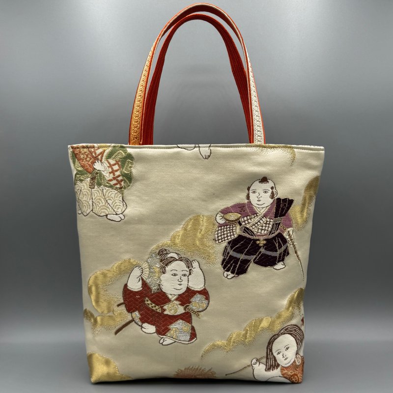 和服 腰带 腰带绳 手工 托特包 改造 金色 - 手提包/手提袋 - 丝．绢 金色