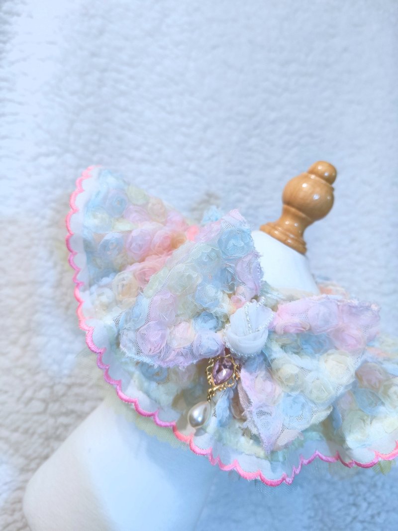 彩色彩虹色 花花纱 造型颈饰 颈项 collar - 衣/帽 - 棉．麻 紫色