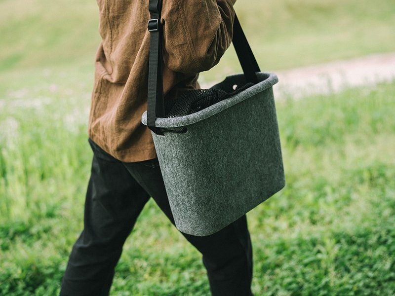 TAKUBAKO 野餐篮-棕 (UG-185-BR) - 便当盒/饭盒 - 其他材质 咖啡色