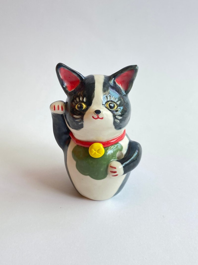手作陶艺 招财奔驰猫 - 摆饰 - 陶 