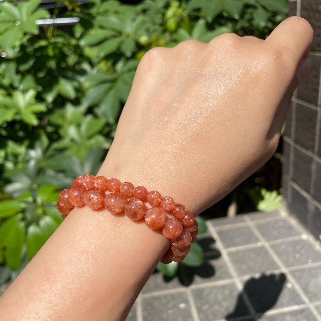 金太阳石 天然水晶 定制化 手链 招财 贵人 辟邪挡煞 - 手链/手环 - 水晶 橘色