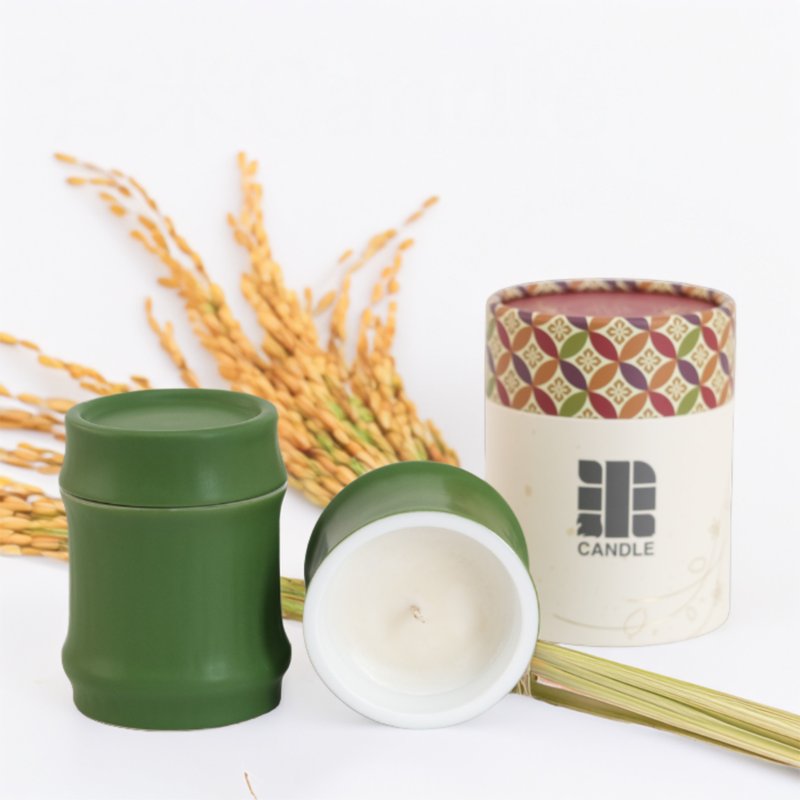 大米蜡烛 天然材料 无香型 纯大米蜡 100%日本国产手工 环保 - 蜡烛/烛台 - 环保材料 白色