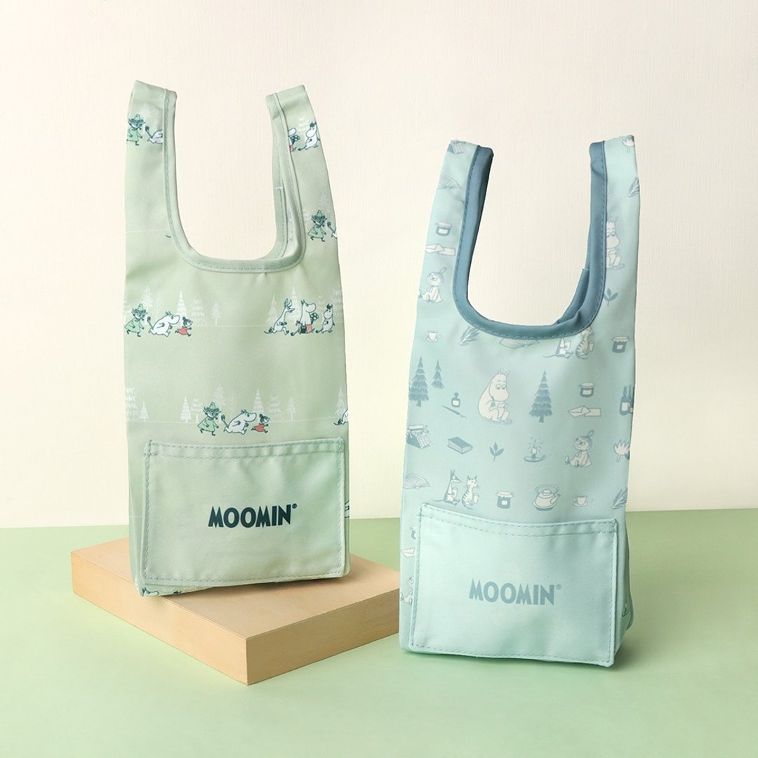 Moomin双耳饮料袋-正版授权 防水 折叠式环保饮料提袋 - 手提包/手提袋 - 聚酯纤维 多色