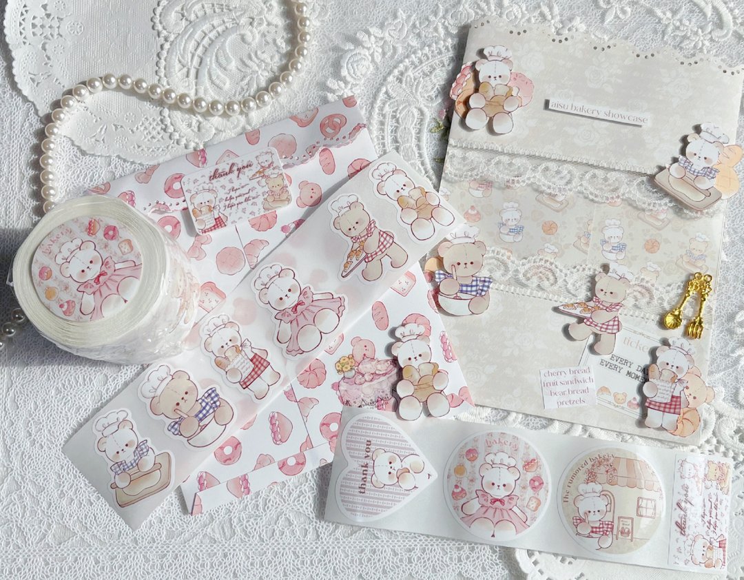 aisu bakery roll seal - 贴纸 - 纸 多色