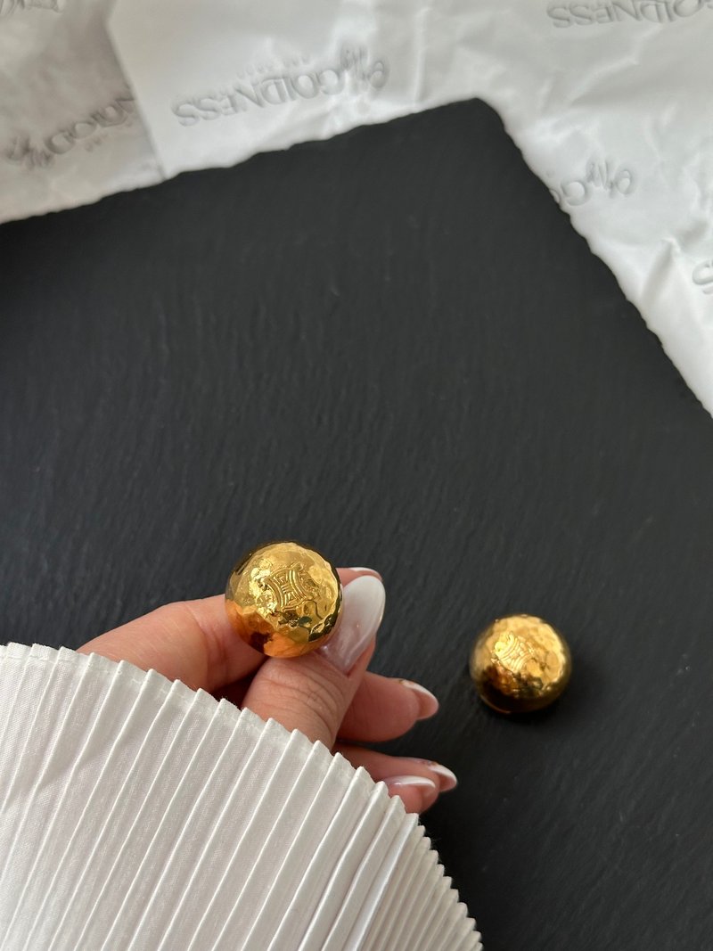 中古品 Celine 赛琳 凯旋门金球耳夹 - 耳环/耳夹 - 其他金属 金色