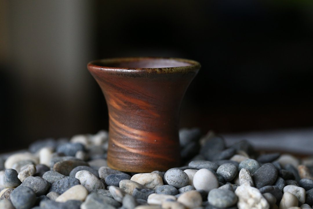 【 柴烧 】土与火交融 木星般  茶杯 酒杯 品茗杯 - 茶具/茶杯 - 陶 咖啡色