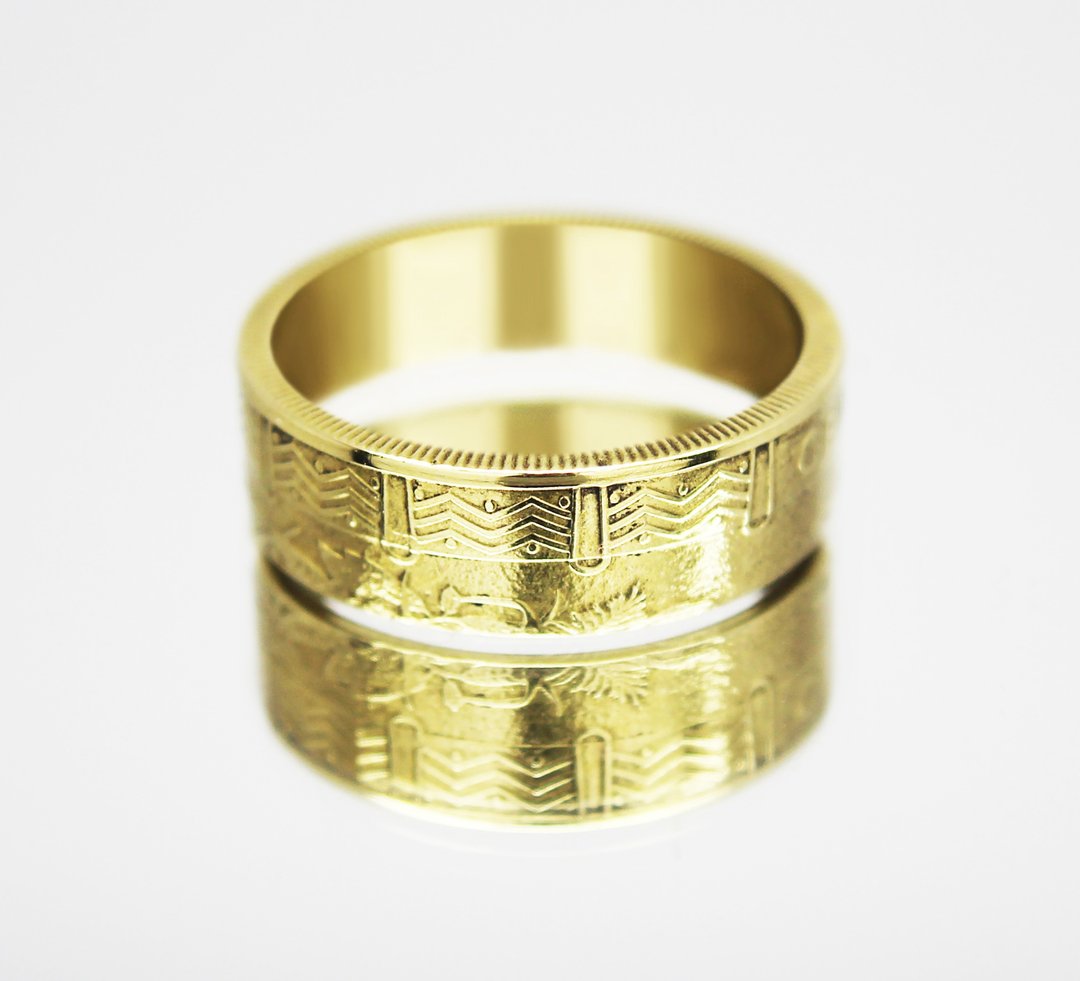 Central Africa Coin Ring 25 francs 2006-2019 coin rings for men coin rings gift - 戒指 - 其他金属 
