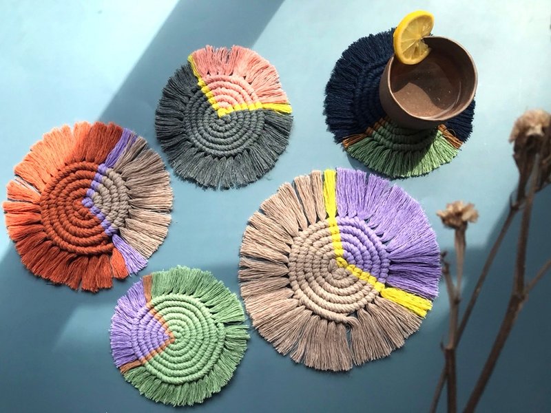 新竹Macrame编织流苏杯垫体验课 - 编织/羊毛毡/布艺 - 棉．麻 