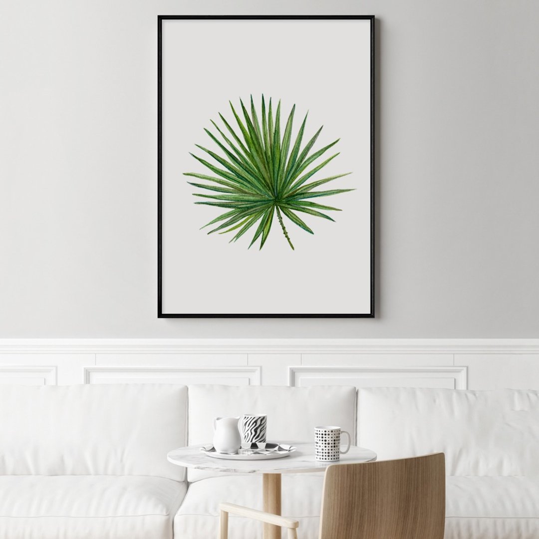 花草生活—棕榈叶－画/花草/旅店挂画/客厅/植物/北欧/清新风 - 海报/装饰画/版画 - 其他材质 绿色