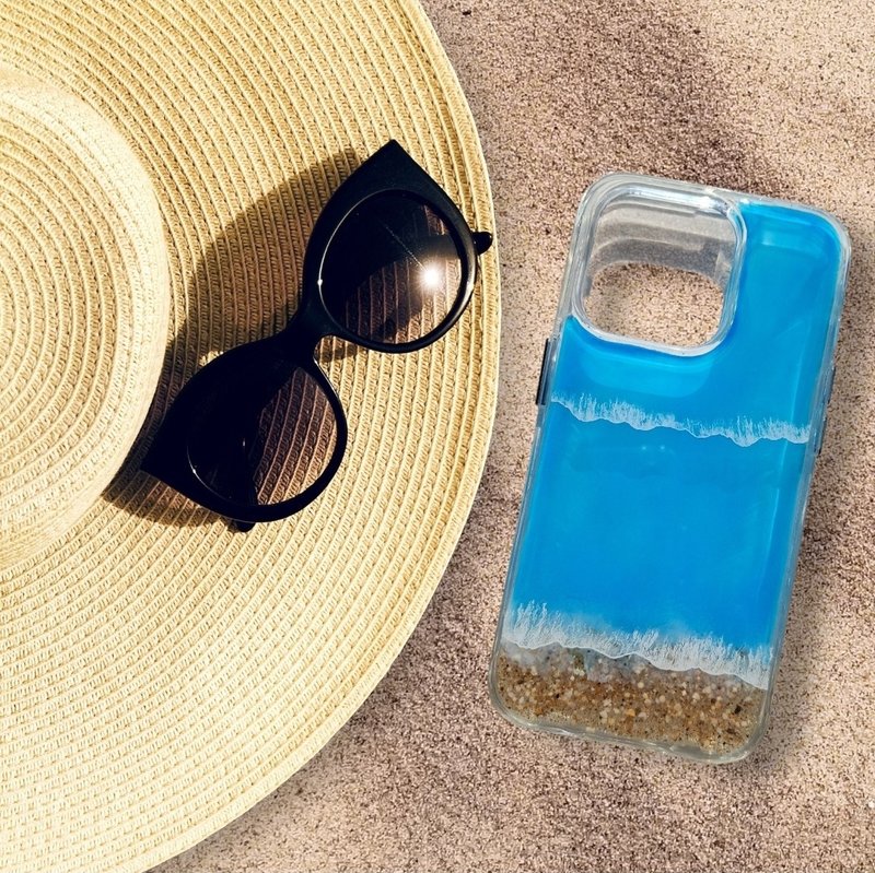 彩绘手机保护壳 - 夏日海洋 I iPhone 14 Pro - 手机壳/手机套 - 塑料 蓝色