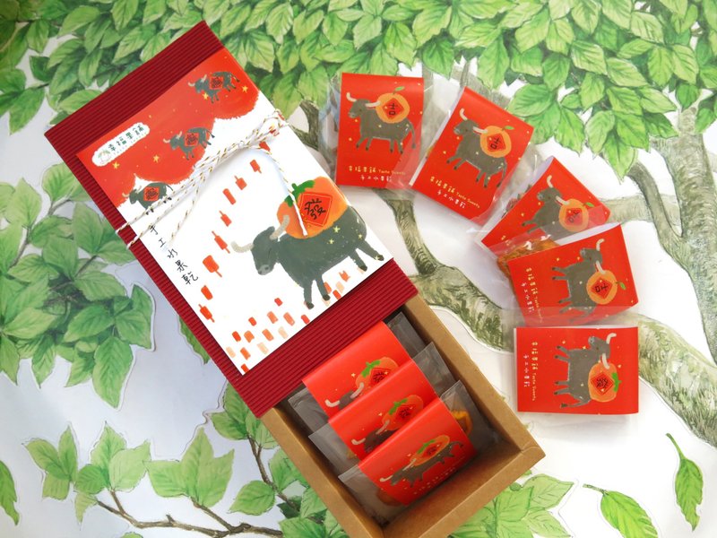 幸福果铺-牛转干坤新春牛年水果干小礼盒8入 - 水果干 - 新鲜食材 红色