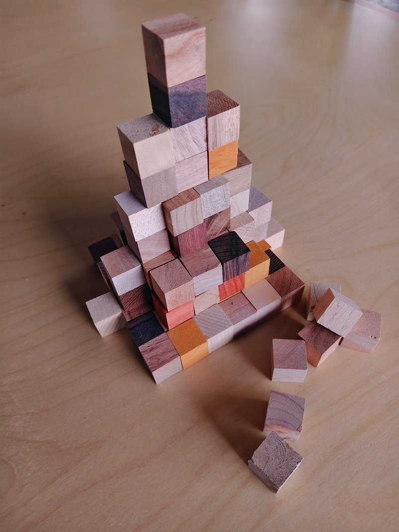 台湾制造 索码立方 原木 立方 四方体 积木 无毒 自然 健康 - 木工/竹艺/纸艺 - 木头 