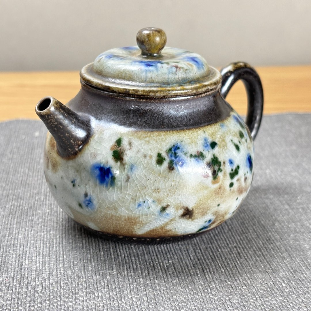 柴烧五彩岩矿茶壶 300cc/ 王文玉/ 良时美器 - 茶具/茶杯 - 陶 