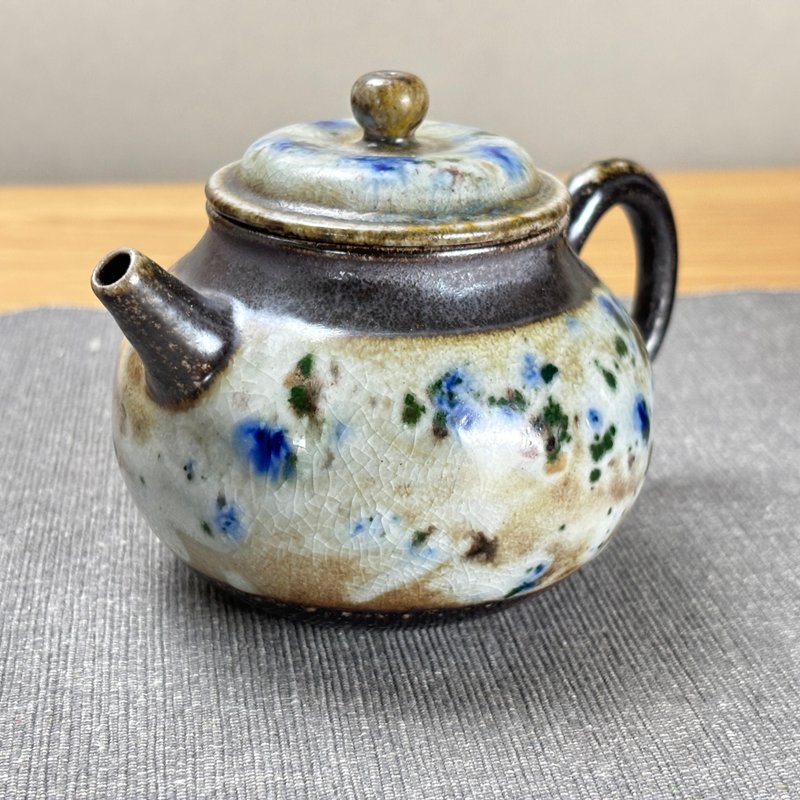 柴烧五彩岩矿茶壶 300cc/ 王文玉/ 良时美器 - 茶具/茶杯 - 陶 