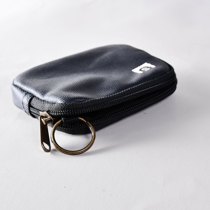 零钱包-Tip 雾黑 - 零钱包 - 棉．麻 黑色